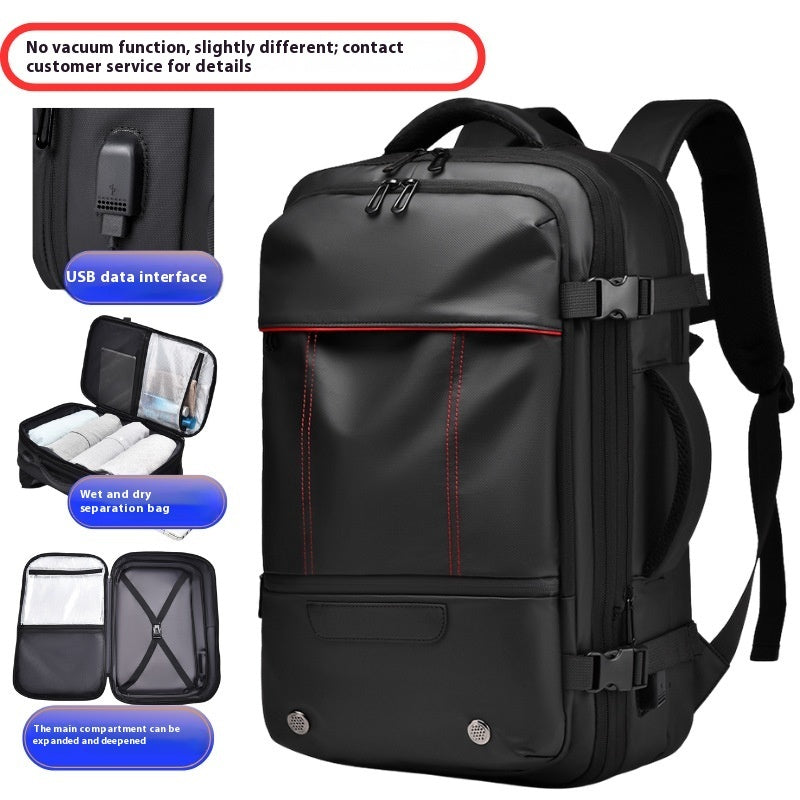 Large Capacity Expansion Multifunctional Vacuum Compression Backpack For Men