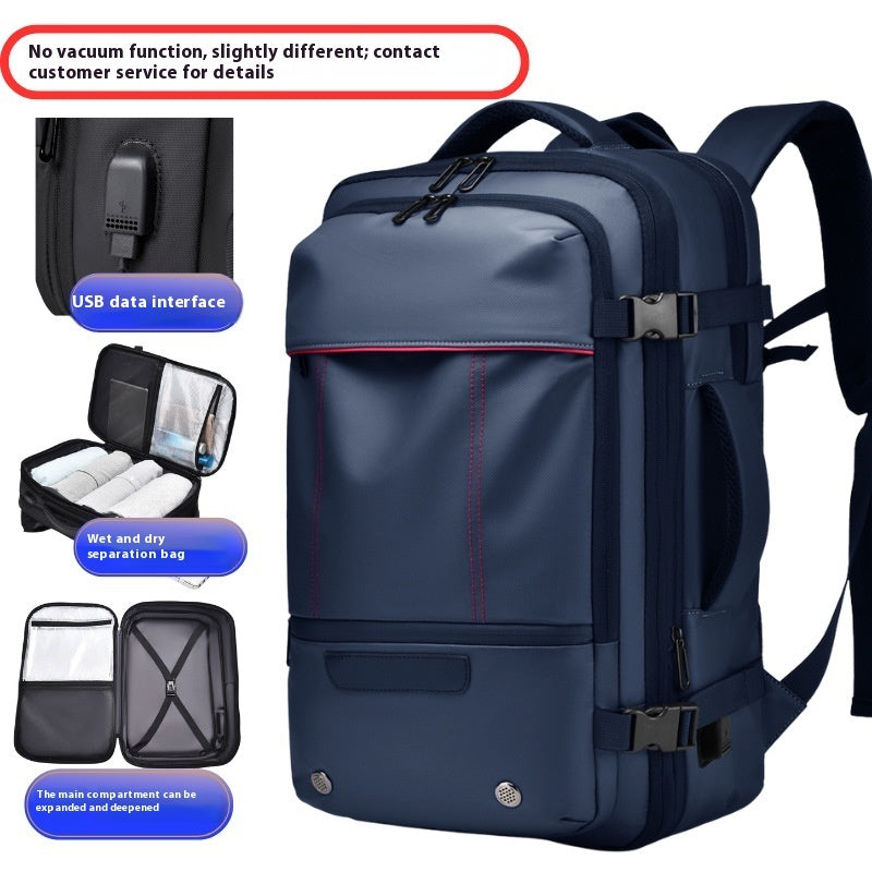Large Capacity Expansion Multifunctional Vacuum Compression Backpack For Men