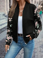 Women's Simple Printed Full-zip Cardigan Coat