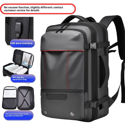Large Capacity Expansion Multifunctional Vacuum Compression Backpack For Men