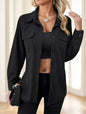 Button Front Flap Pockets Jacket