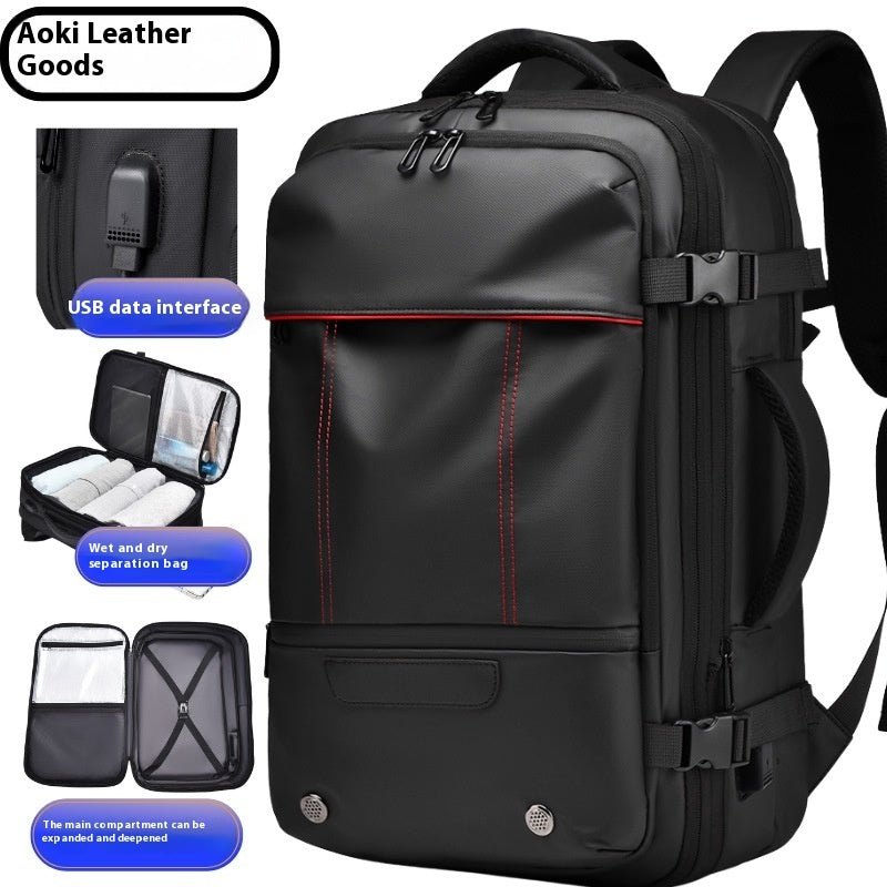 Large Capacity Expansion Multifunctional Vacuum Compression Backpack For Men