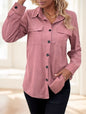 Button Front Flap Pockets Jacket